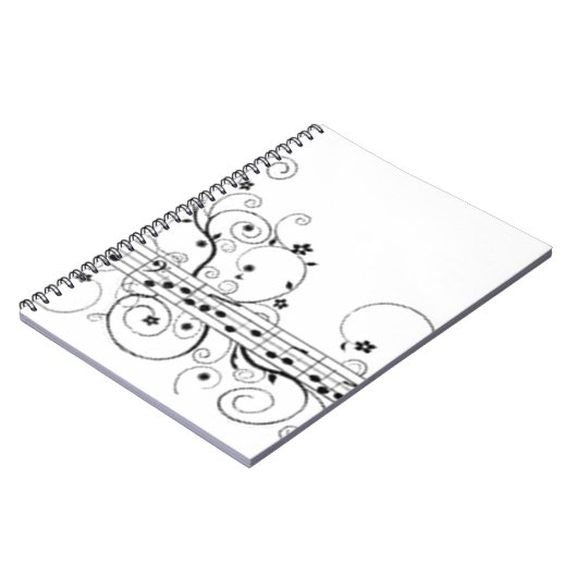 Musical Note Pattern Notitieboek (Linkerzijde)