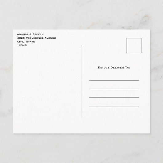 Musical Notes and Flowers  Save the Date Uitnodiging Briefkaart (Achterkant)