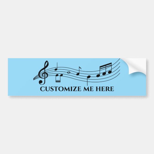 Musical Notes Band of Choir Teacher Custom Music Bumpersticker (Voorkant)