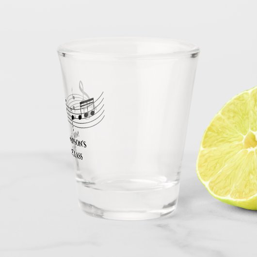 Musical Notes Band of Choir Teacher Custom Music Shot Glas (Rechts)