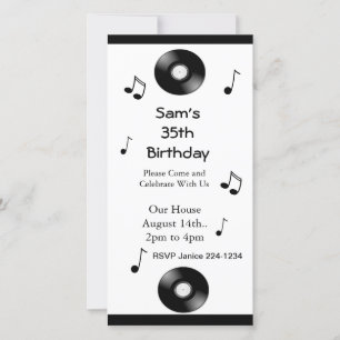 Musical Notes Birthday Uitnodigingen