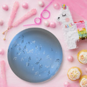 Musical Notes Blue Moon Paper Bord (Feest)