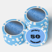 Musical Notes Blue Moon Poker Chips (Opstapeling)