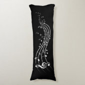 Musical Notes Body Pillow Lichaamskussen (Voorkant Verticaal)