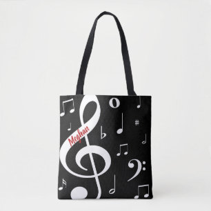 Musical Notes Canvas tas