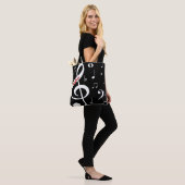 Musical Notes Canvas tas (Op model)
