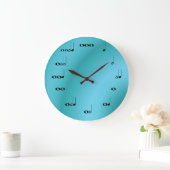 Musical Notes Clock op dark Blue Grote Klok (Huis)