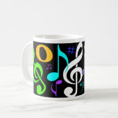 Musical Notes Coffee Mok (Voorkant links)