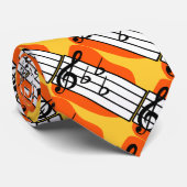 Musical Notes Design Mans Necktie Stropdas (Opgerold)