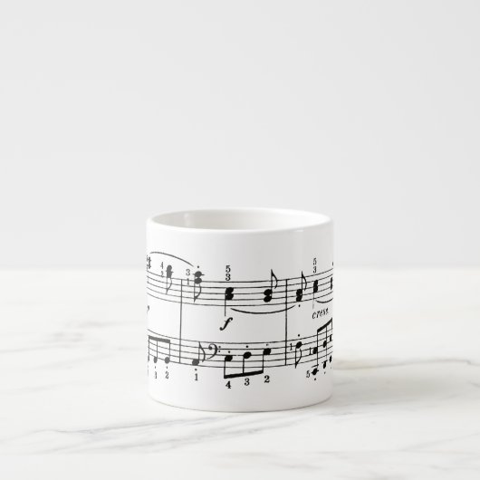 Musical Notes Espresso Mok (Voorkant)