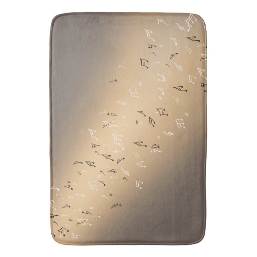 Musical Notes Golden Light Bath Mat (Voorkant Verticaal)