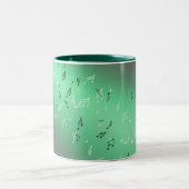 Musical Notes Green Moon Tweekleurige Koffiemok (Center)