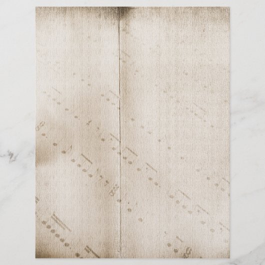 Musical Notes Grunge Letterhead (Voorkant)