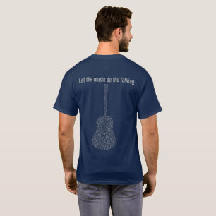 Musical Notes Guitar laat de muziek het woord voer T-shirt
