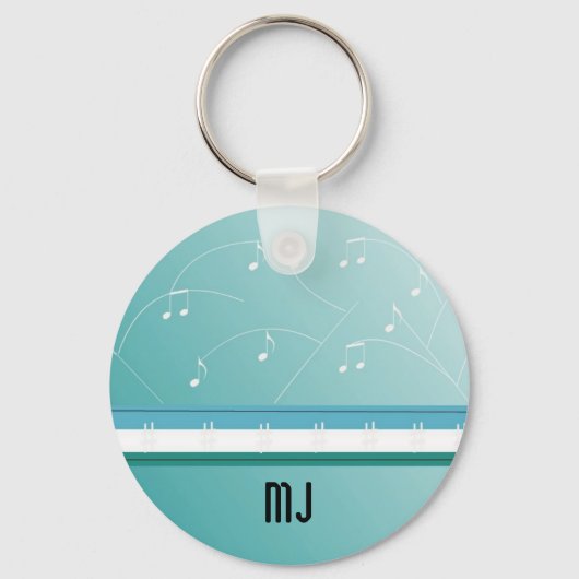 Musical Notes Initiaal Sleutelhanger (Voorkant)