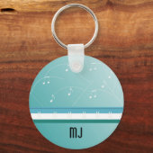 Musical Notes Initiaal Sleutelhanger (Voorkant)