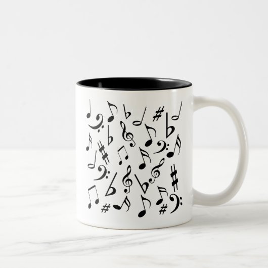 Musical Notes Mok - White en Black (Rechts)