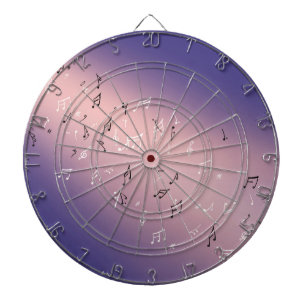 Musical Notes Paars Glow Dartboard Dartbord