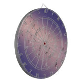Musical Notes Paars Glow Dartboard Dartbord (Voorkant Links)