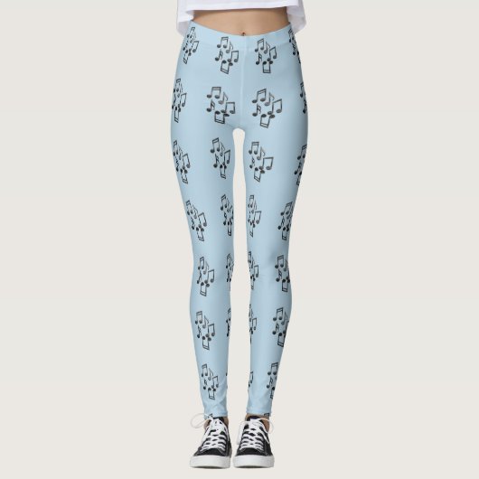 Musical Notes Patroon Leggings (Voorkant)