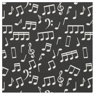 Musical Notes Patroon Stof