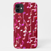 Musical Notes print - burgundy, multi Case-Mate iPhone Case (Achterkant)