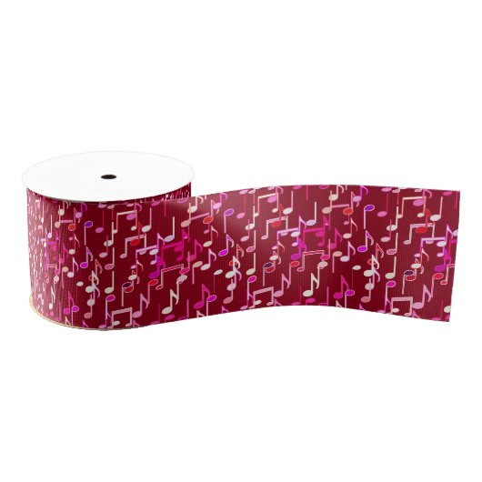 Musical Notes print - burgundy, multi Grosgrain Lint (Spoel)