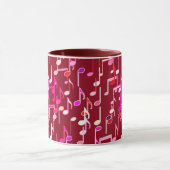 Musical Notes print - burgundy, multi Mok (Midden)