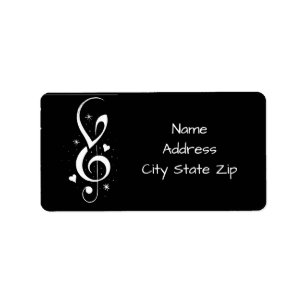 ** MUSICAL NOTES** RETURN ADDRESS LABELS