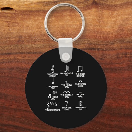 Musical Notes Symbol Definition Humor Funny Christ Sleutelhanger (Voorkant)