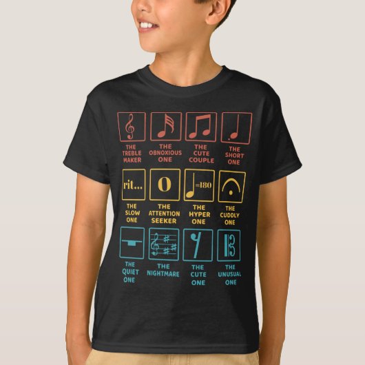 Musical Notes Symbol Definition T-shirt (Voorkant)