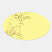 Musical Ovale Sticker (Voorkant)