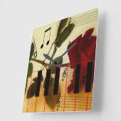 Musical Panio Keys Vierkante Klok (Hoek)