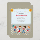 Musical Parade Birthday Uitnodiging (Voorkant / Achterkant)