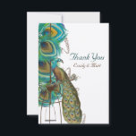 Musical Peacock Bird Cage Merci en plume<br><div class="desc">Peacock Musical Birdcage Merci Grand Millennial "Cottage Chic" Chinoiserie Peacock Invitations de mariage Vintage Art Nouveau Peacock Bird Parade Mariage -voir plus Vintages Bird Products Vintage Paisley Peacock Colors ou Fuchsia and Lime Paisley Faire-part de mariage -Paisley Peacock Colours Wedding Invitations, RSVP, Save the Date and Direction or Reception Cards...</div>