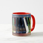 Musical Peint Piano Keys Coffee Mug (Devant droit)