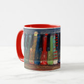 Musical Peint Piano Keys Coffee Mug (Devant gauche)
