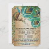 Musical PlayBill Golden Peacock Feathers Kaart (Voorkant)