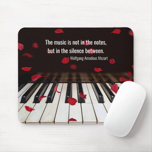 Musical Quote op Piano Keys Muismat (Met muis)
