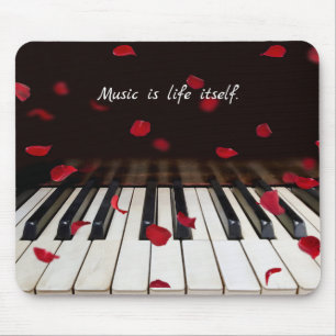 Musical Quote over de Muismat Piano Keys