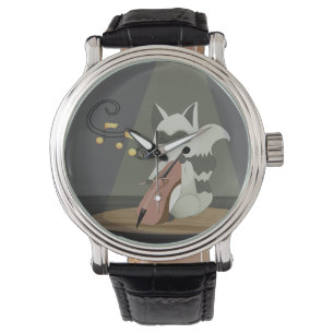 Musical Raccoon Horloge