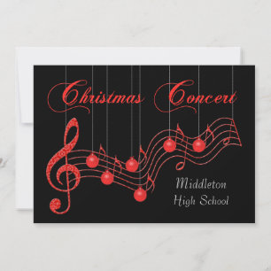 Musical Red Lace kerstconcert Kaart