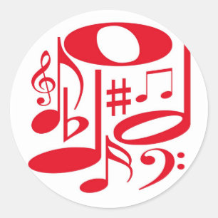 Musical Red Sticker