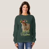 Musical Reindeer Rudolph Merry kerst grappig Trui (Voorkant volledig)