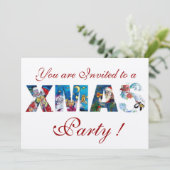 MUSICAL SANTA AND SNOWMAN XMAS NACHT PARTIJ KAART (Staand voorkant)