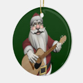 Musical Santa Claus die kerstliedjes speelt Keramisch Ornament (Links)