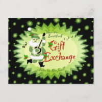 Musical Santa Elf Gift Exchange Party Uitnodiginge