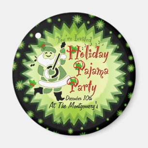 Musical Santa Elf Pajama Party Magnet Magneet