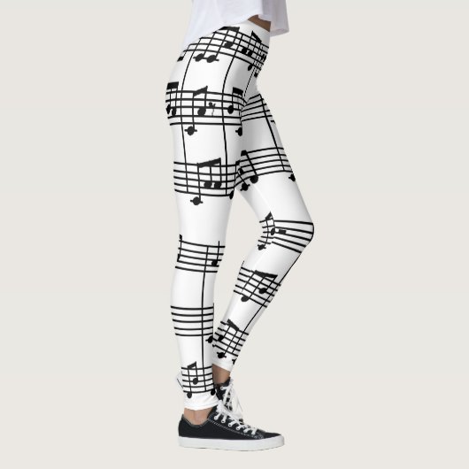 Musical Score All-Over Print Leggings (Rechts)