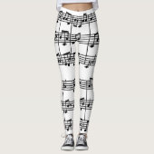 Musical Score All-Over Print Leggings (Voorkant)